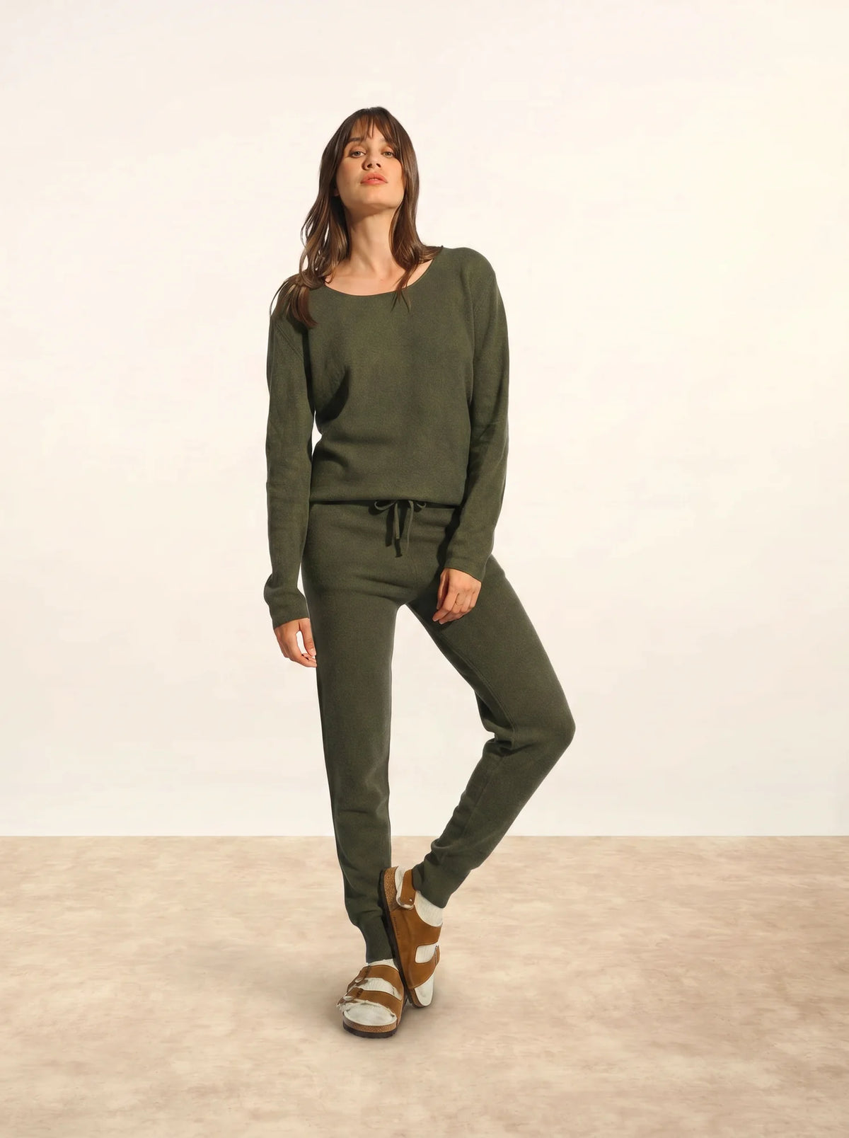 FIONA Pull Col Rond Kaki