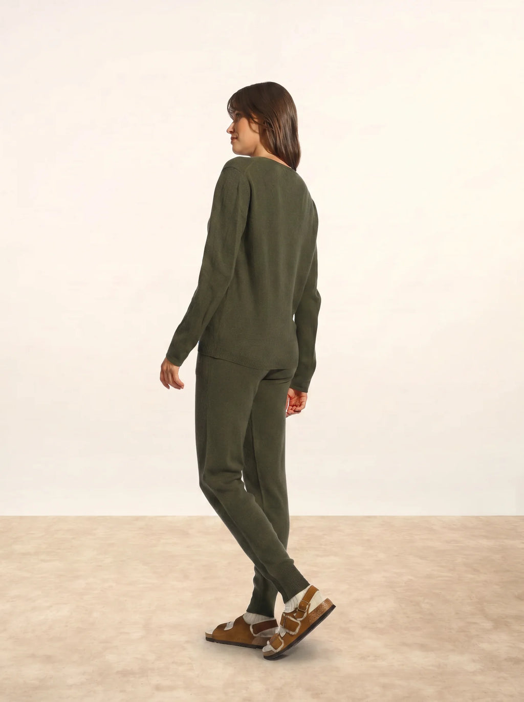 FIONA Pull Col Rond Kaki
