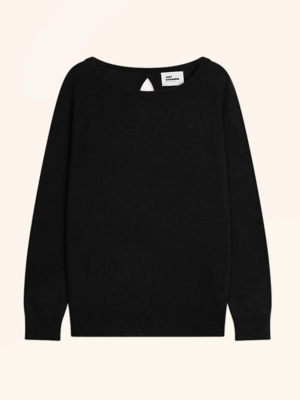 ABIGAILE Sweater Boat Neck Drop Back Black