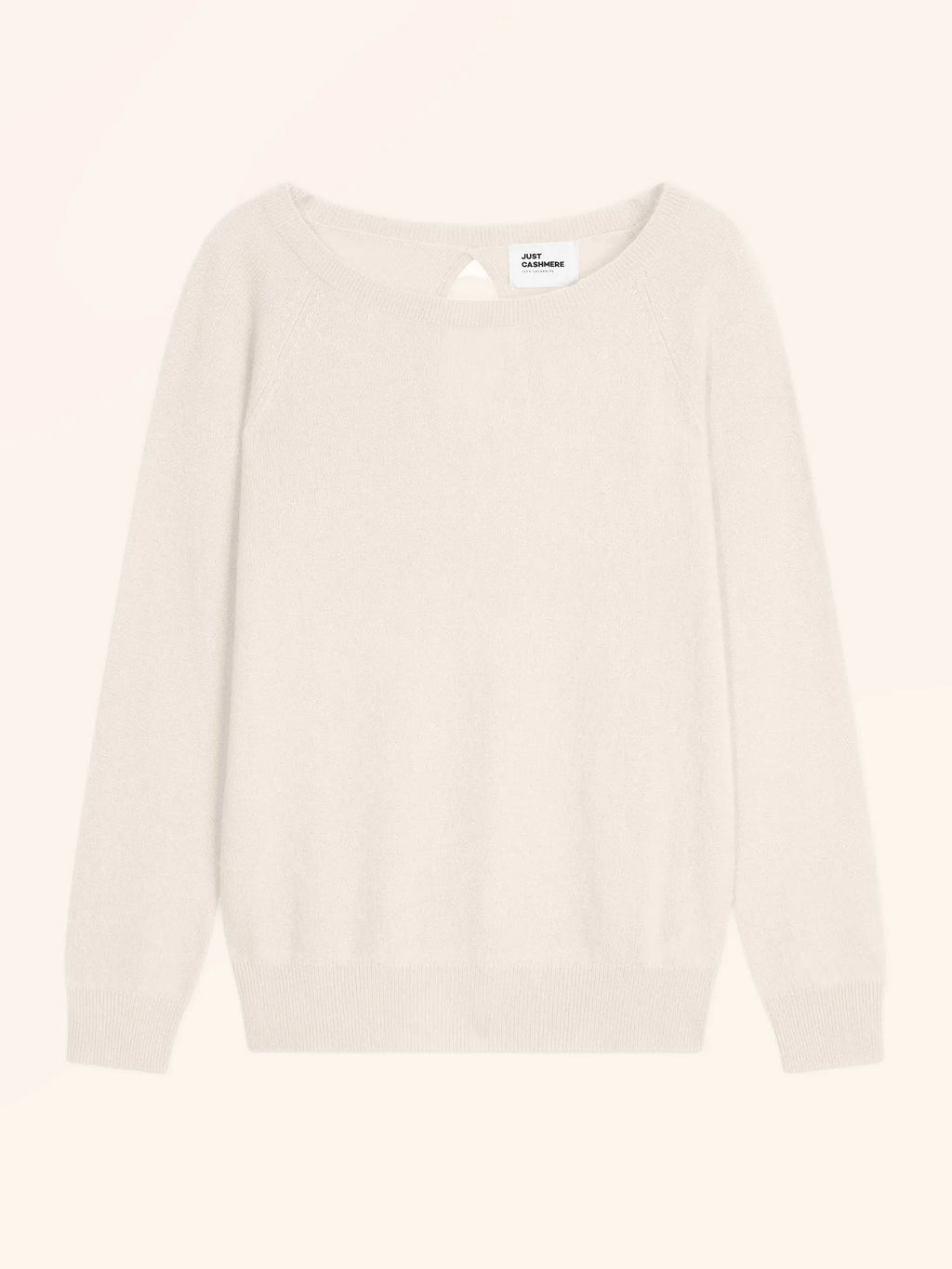ABIGAILE Sweater Boat Neck Drop Back Ivory