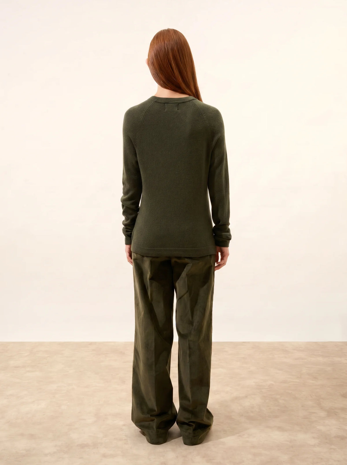 JANE Pull Col Rond Kaki
