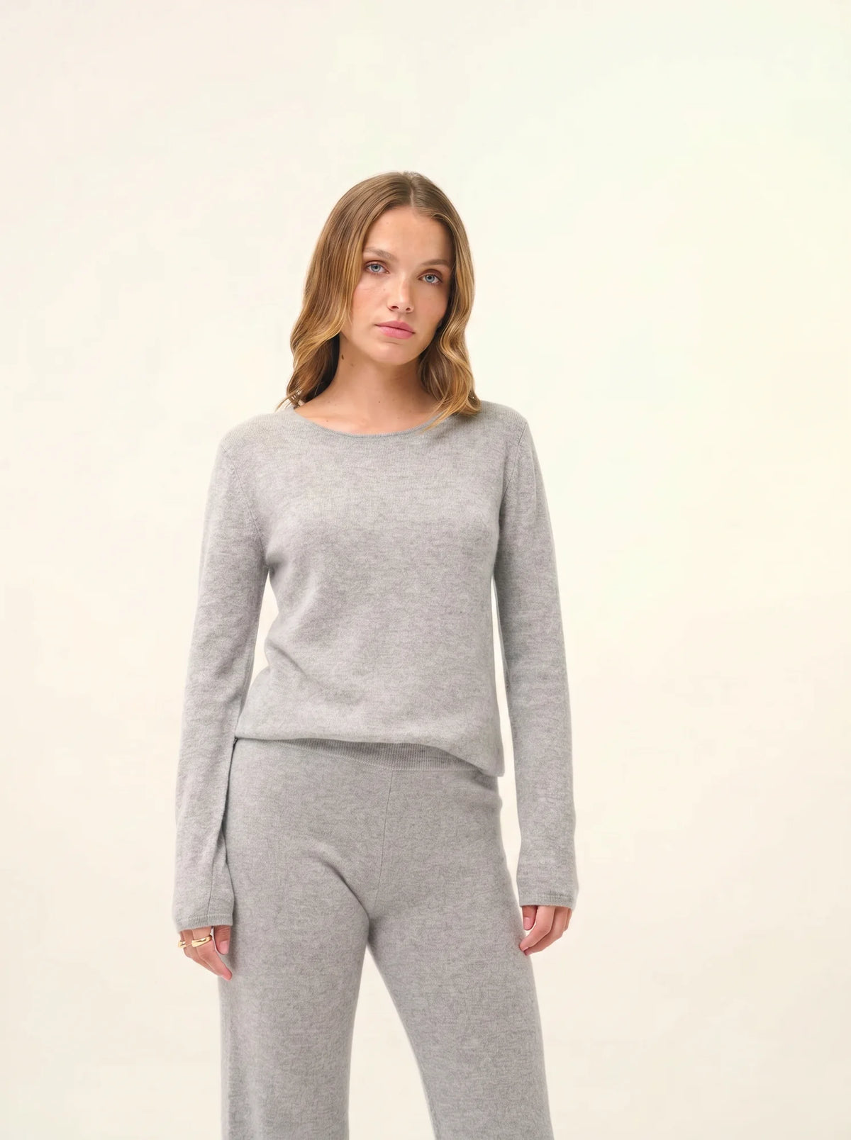 VIVIAN Sweater Crew Neck Heather Cloud
