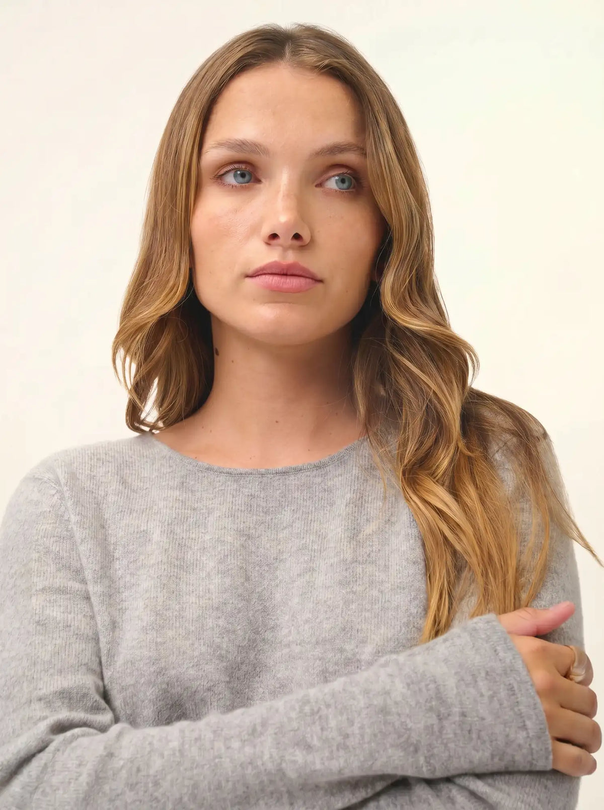 VIVIAN Sweater Crew Neck Heather Cloud