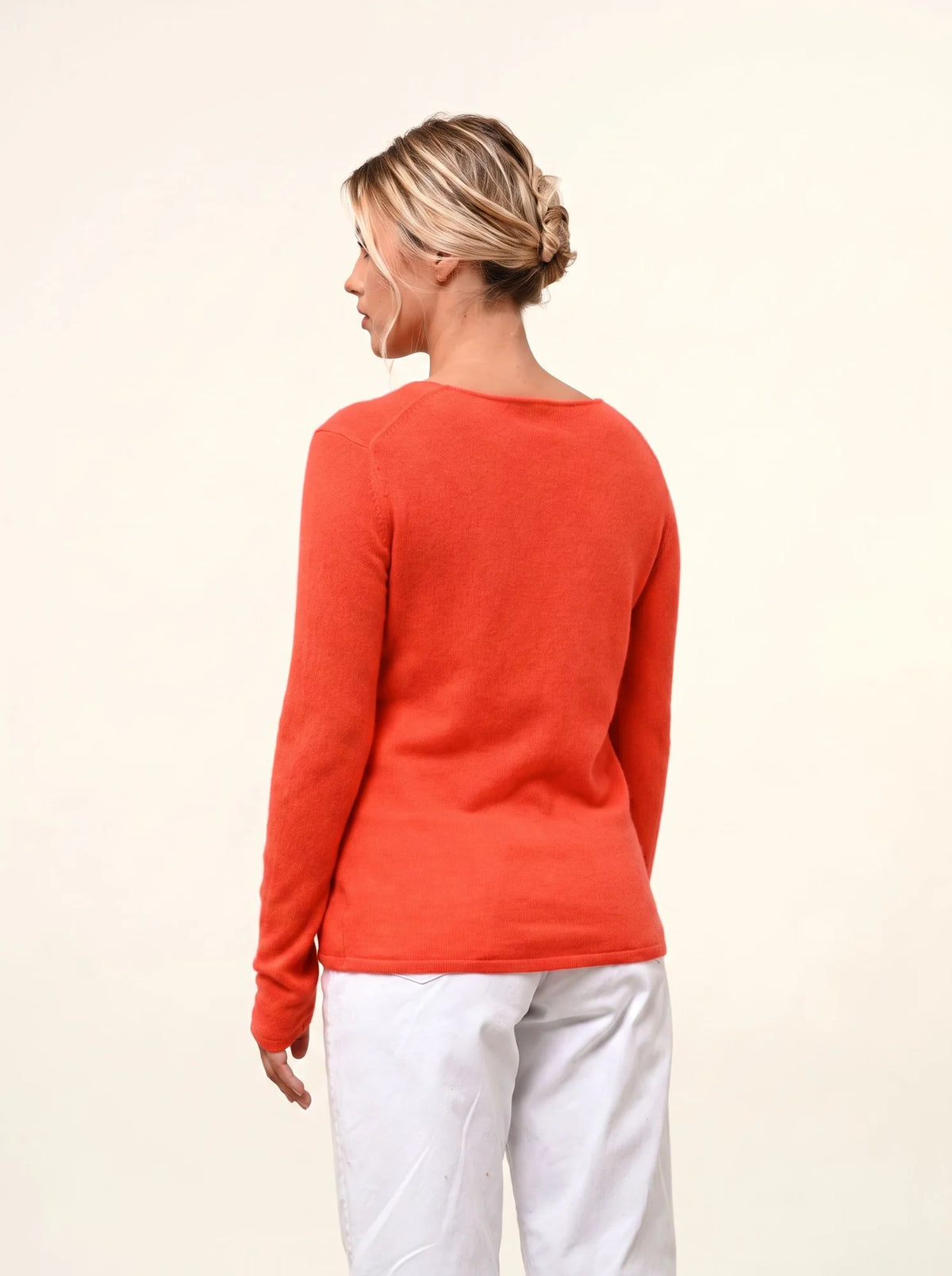 VIVIAN Pull Col Rond Orange