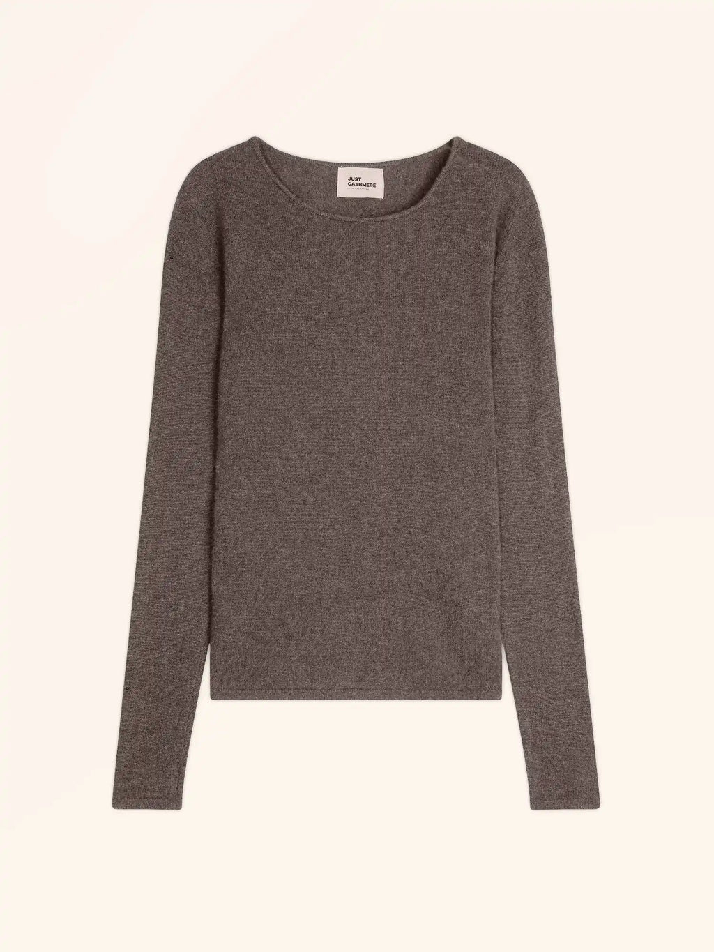 VIVIAN Pull Col Rond Taupe Chiné