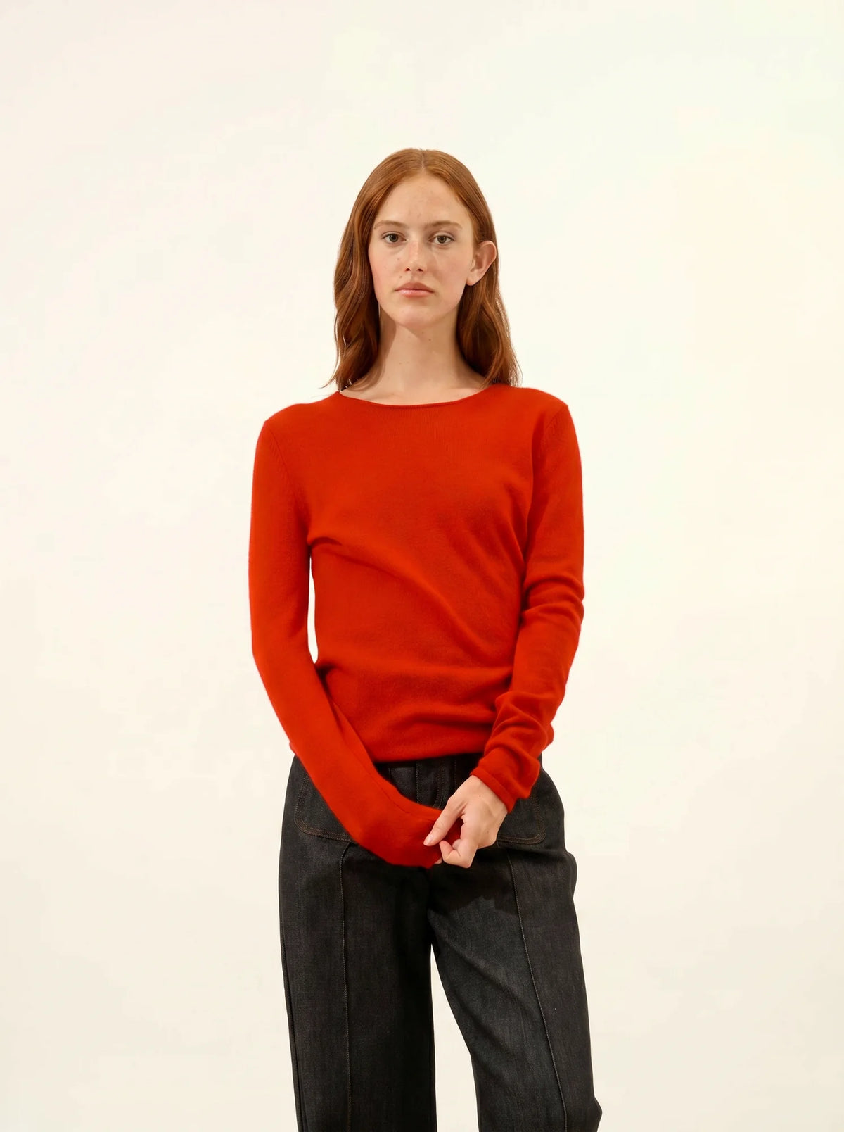 VIVIAN Sweater Crew Neck Red