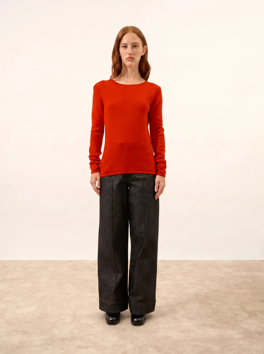 VIVIAN Sweater Crew Neck Red