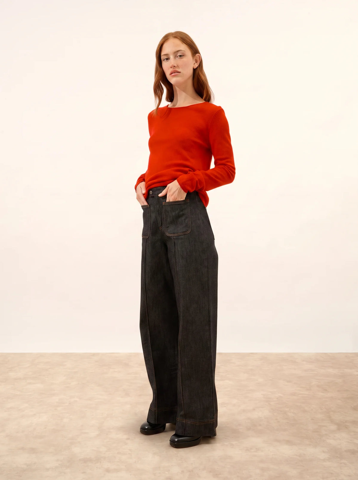 VIVIAN Sweater Crew Neck Red