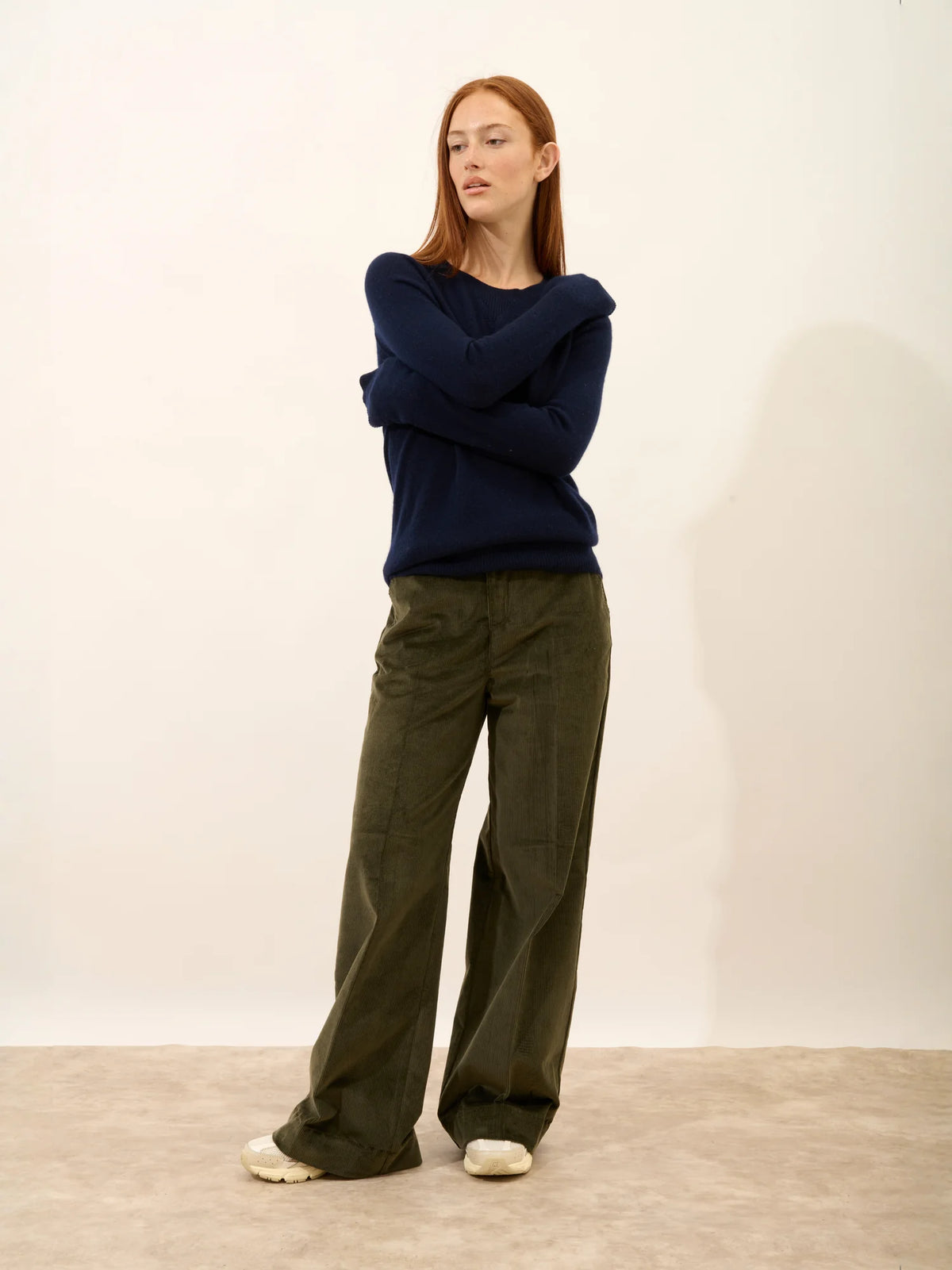 HELEN Pull Col Rond Bleu Marine