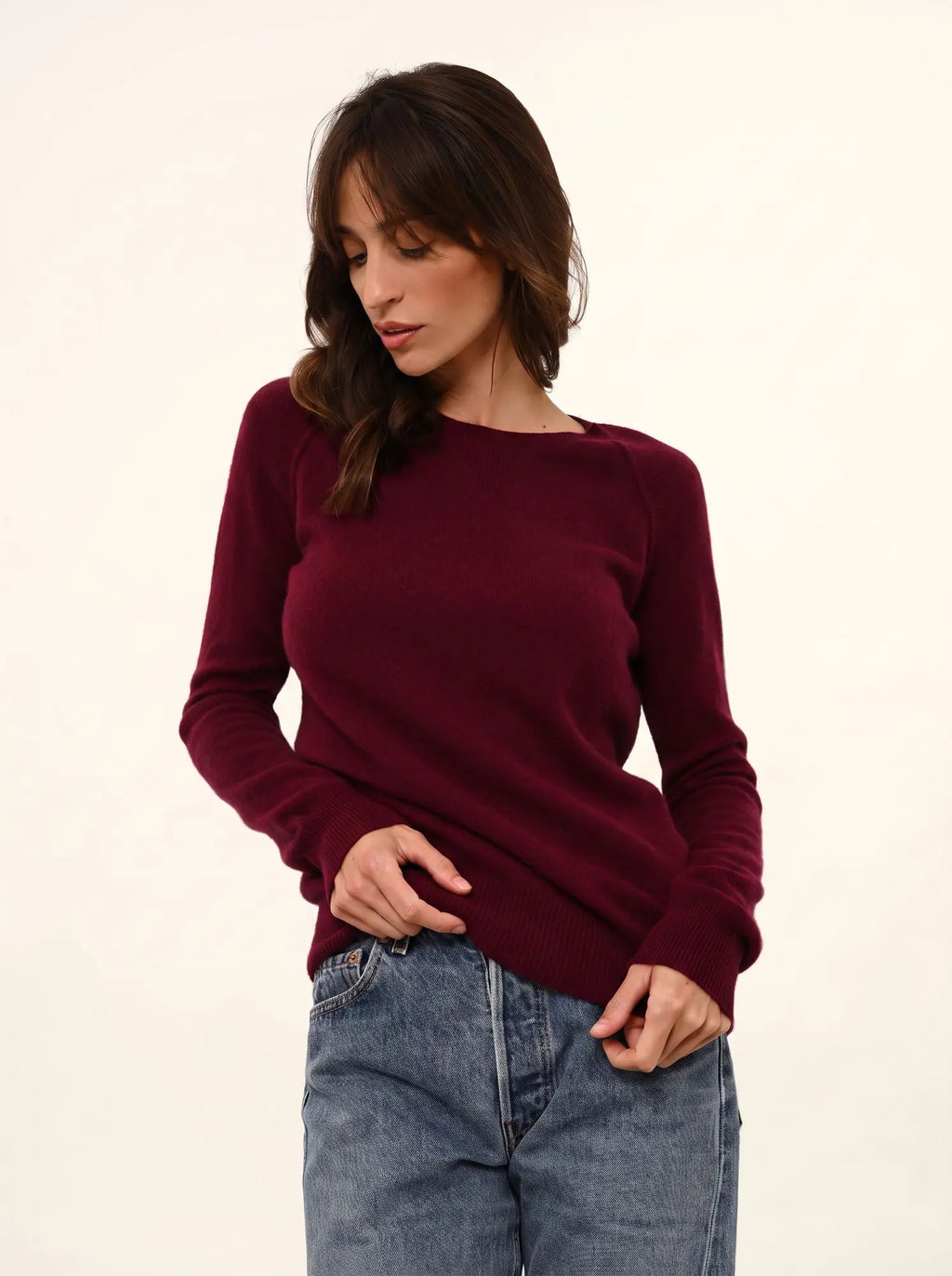 HELEN Sweater Crew Neck Burgundy