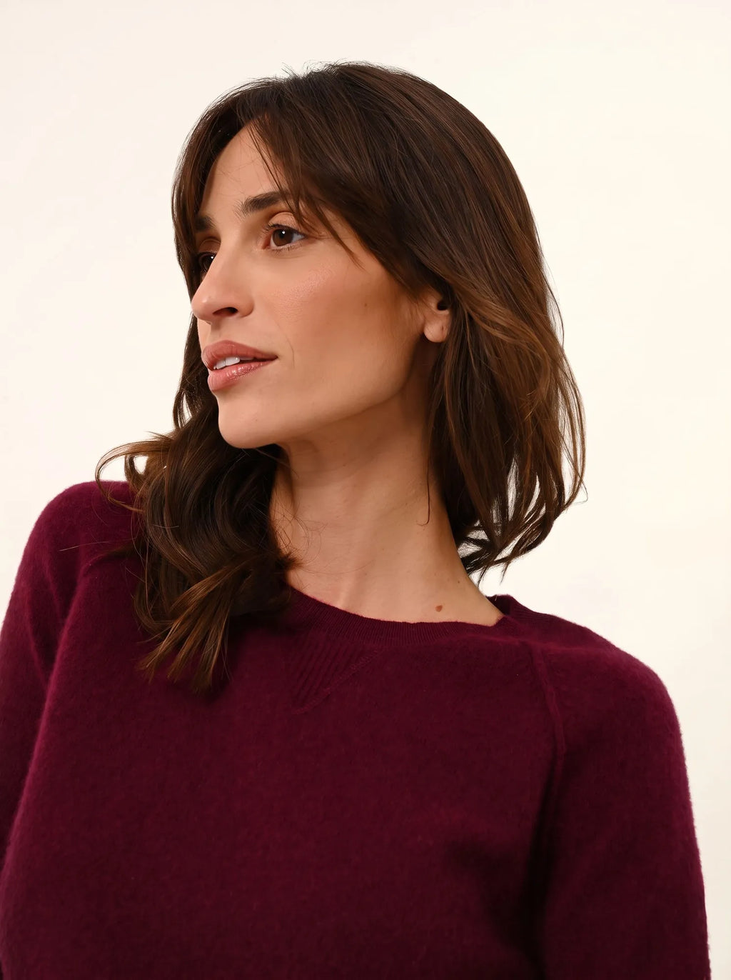 HELEN Sweater Crew Neck Burgundy