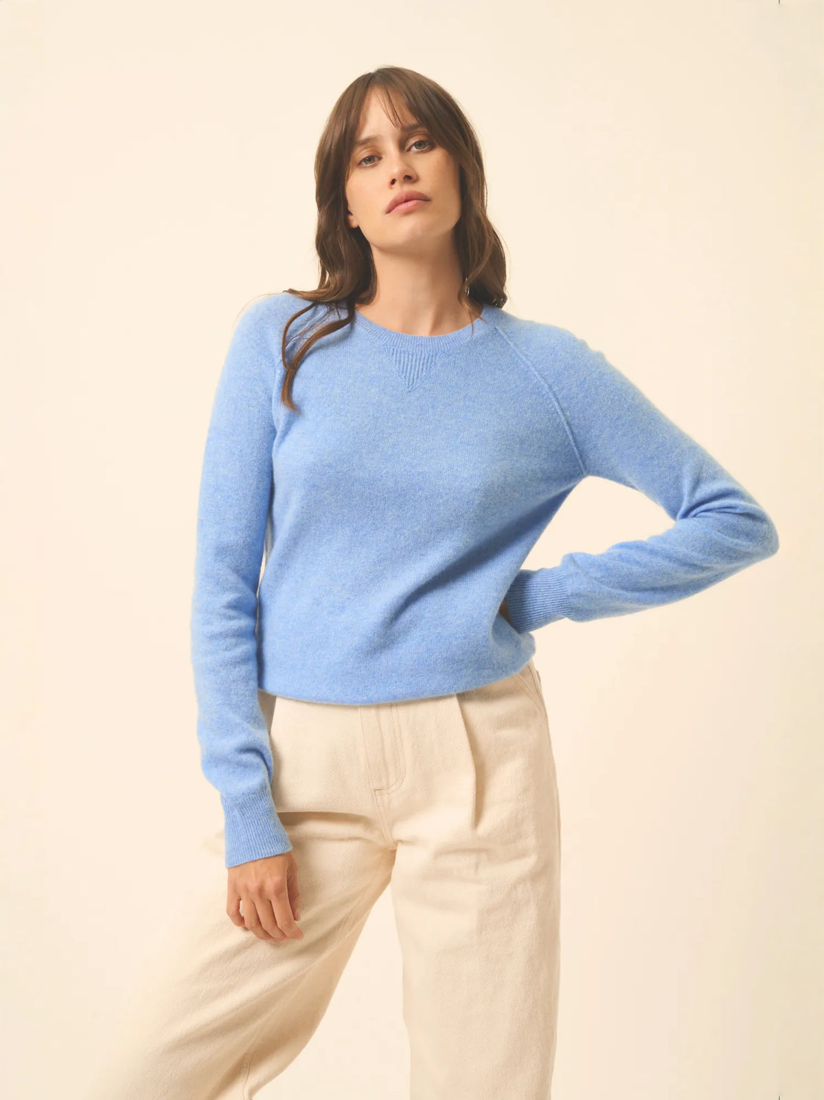 HELEN Pull Col Rond Ciel