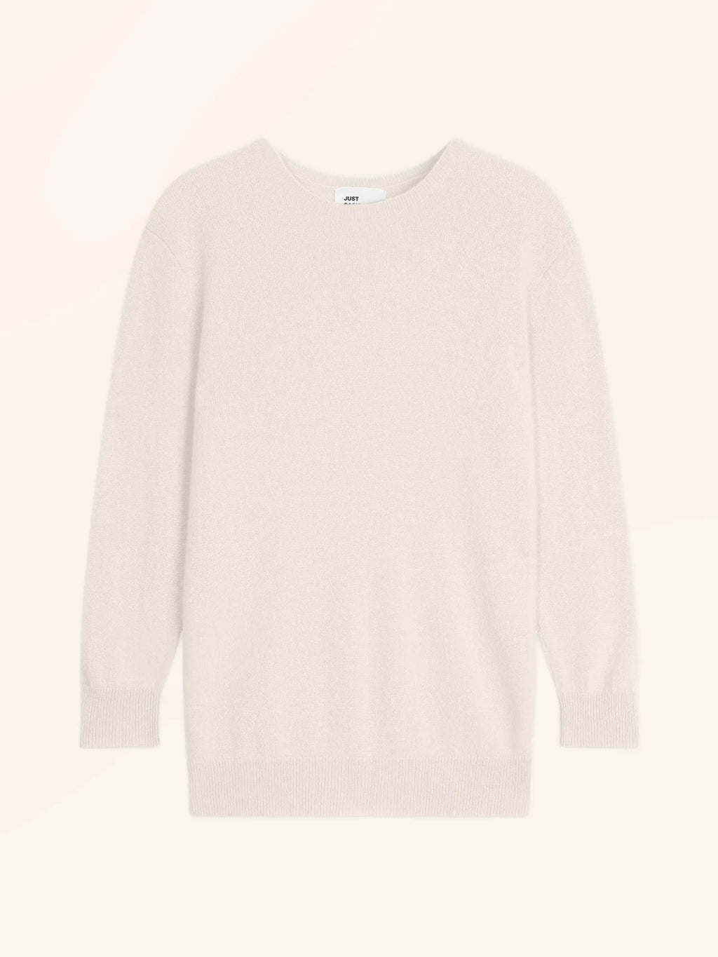 JANICE Pullover Rundhalsausschnitt hinten geknöpft Elfenbein