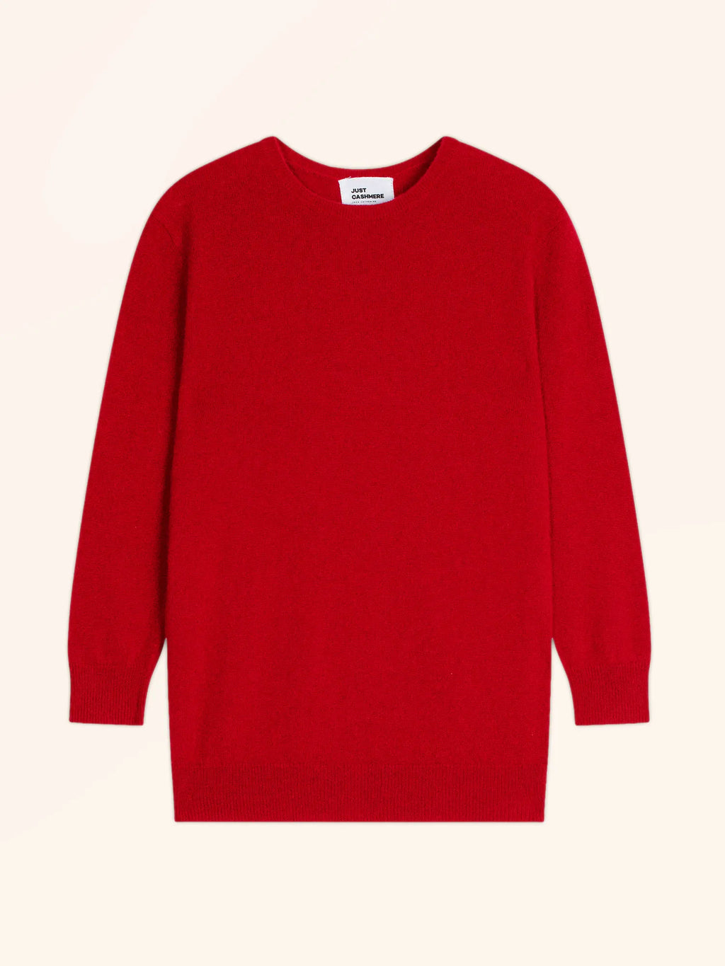 JANICE Pull Col Rond Boutonné Dos Rouge