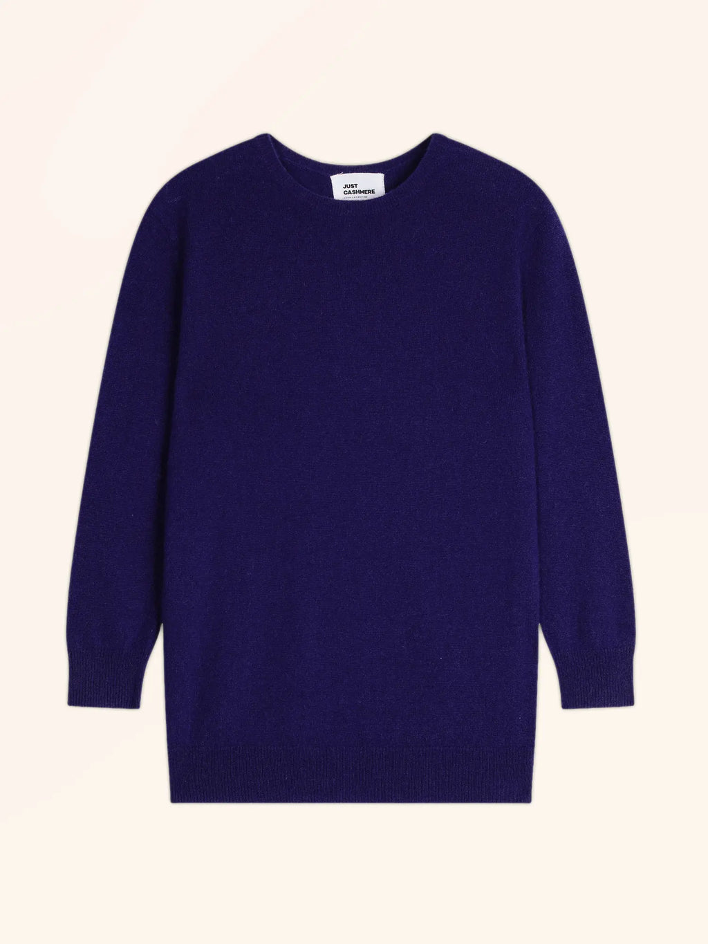 JANICE Sweater Crew Neck Buttoned Back Deep Purple