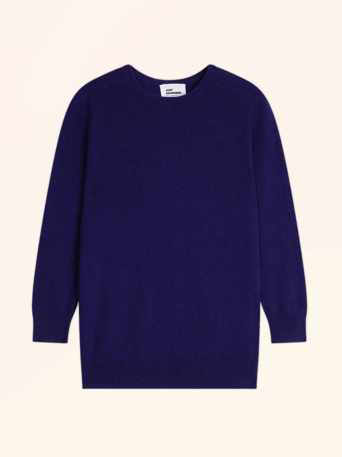 JANICE Sweater Crew Neck Buttoned Back Deep Purple