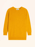 JANICE Sweater Crew Neck Buttoned Back Turmeric