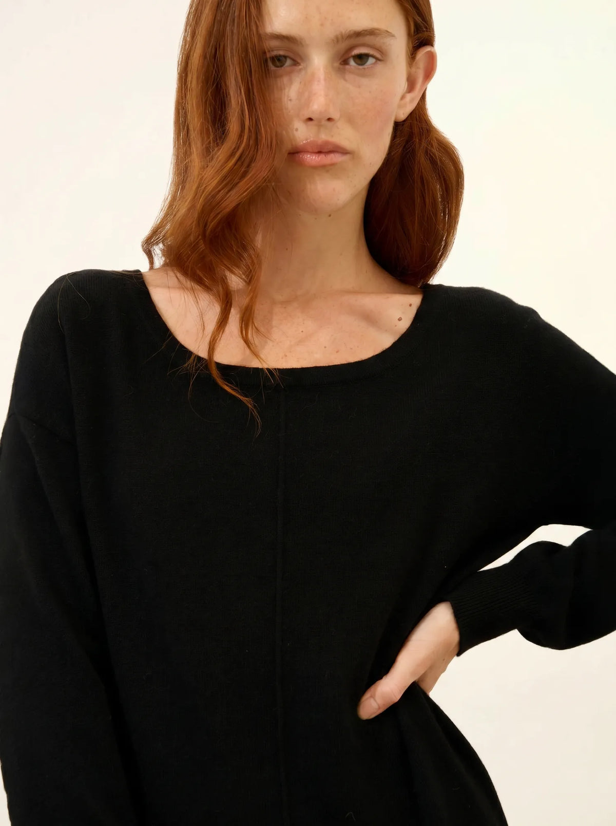 KAREN Pull Col Bateau Noir