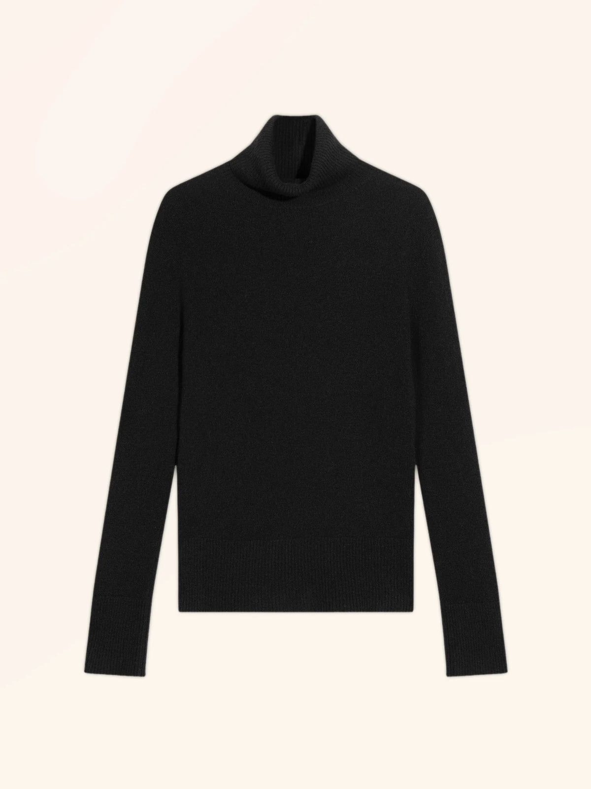 LEXIE Pull Col Roulé Noir