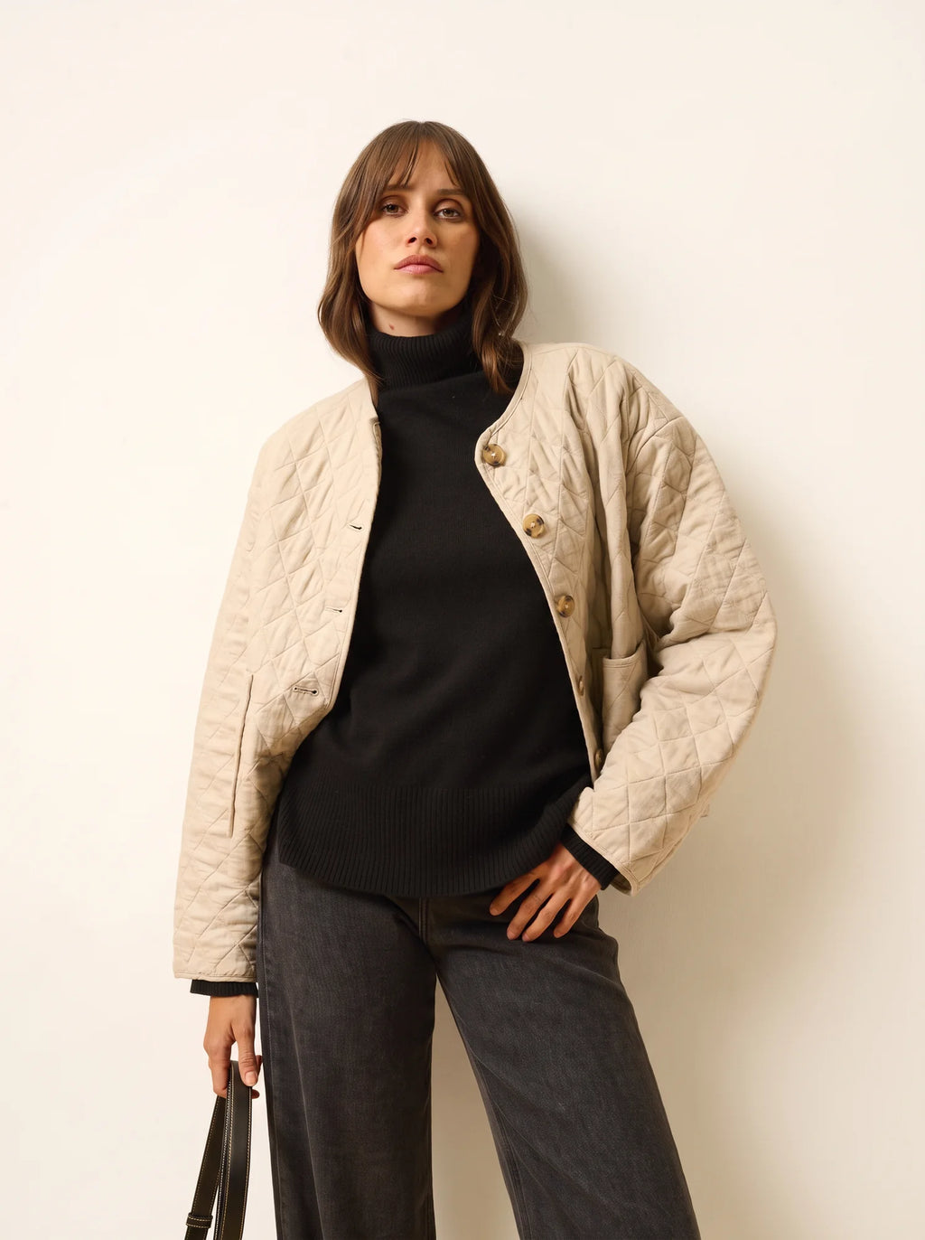 LEXIE Pullover Rollkragen Schwarz