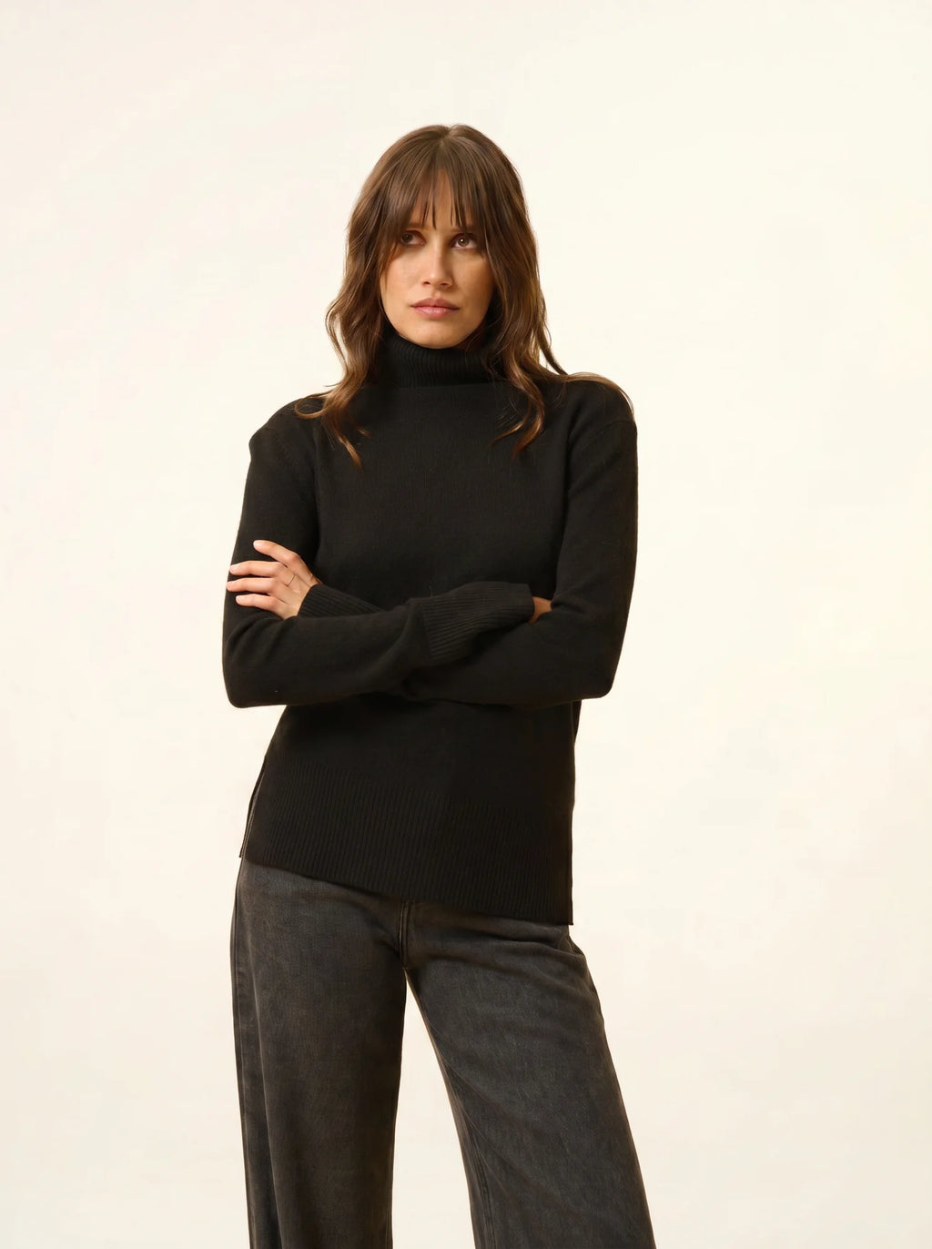 LEXIE Pullover Rollkragen Schwarz