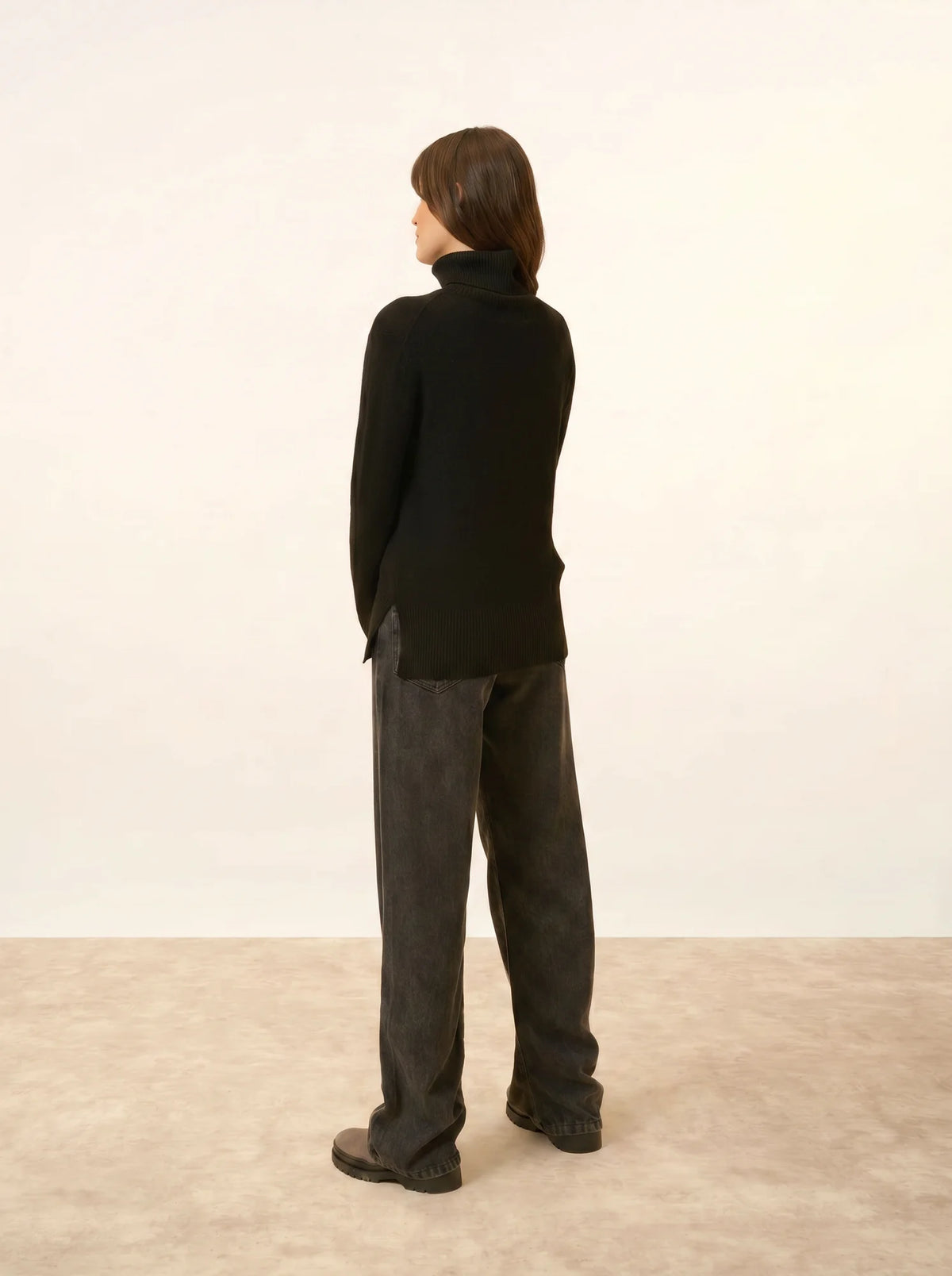 LEXIE Pullover Rollkragen Schwarz