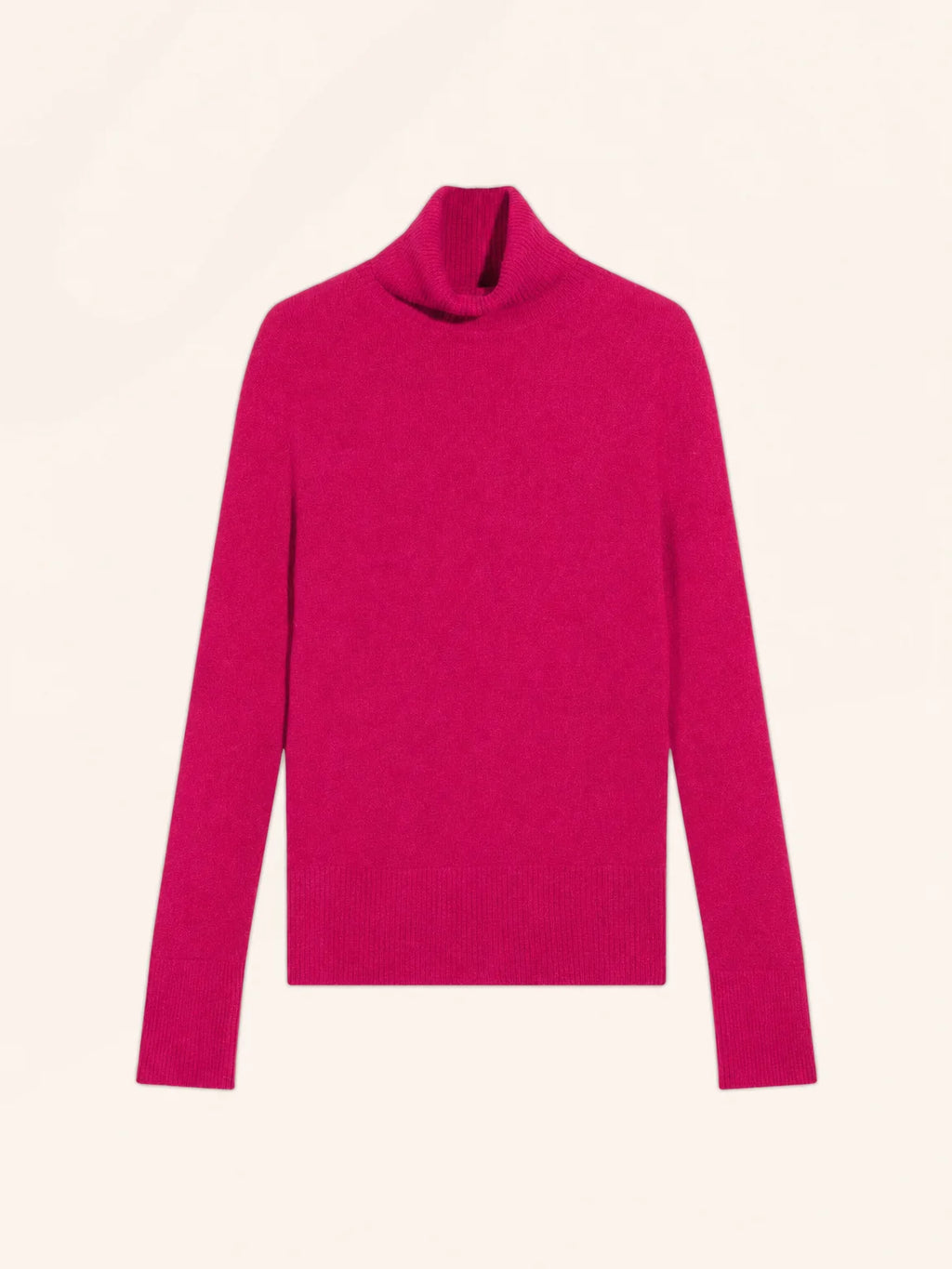 LEXIE Pull Col Roulé Fuchsia
