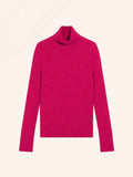 LEXIE Pull Col Roulé Fuchsia