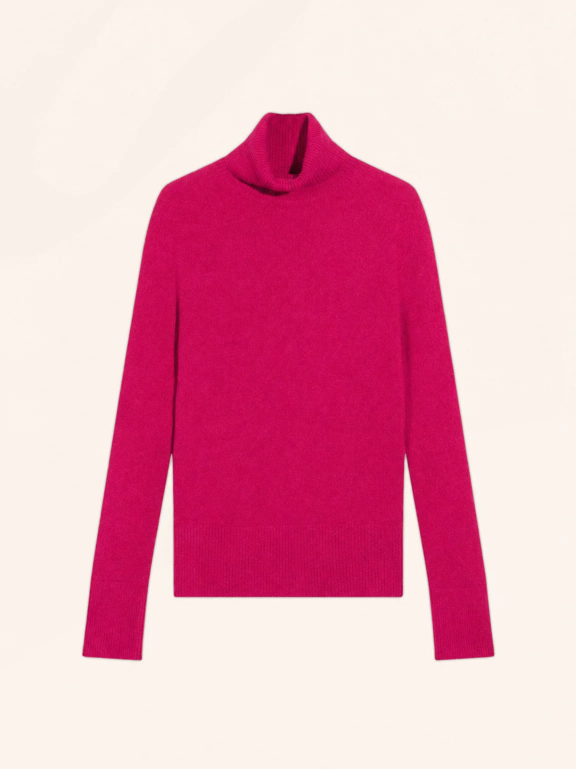 LEXIE Pull Col Roulé Fuchsia