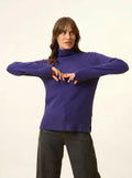 LEXIE Pullover Rollkragen Tiefviolett