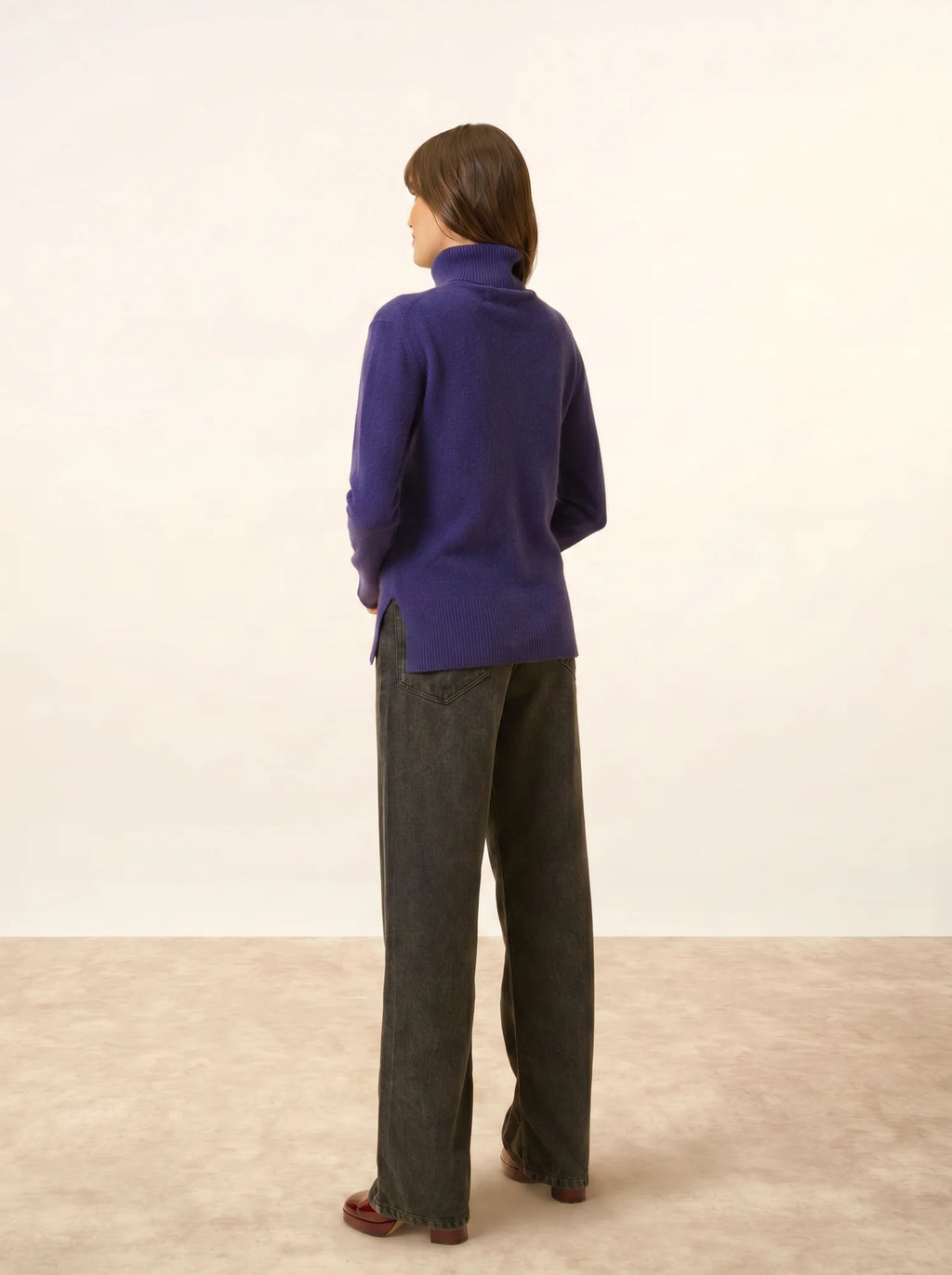 LEXIE Pullover Rollkragen Tiefviolett