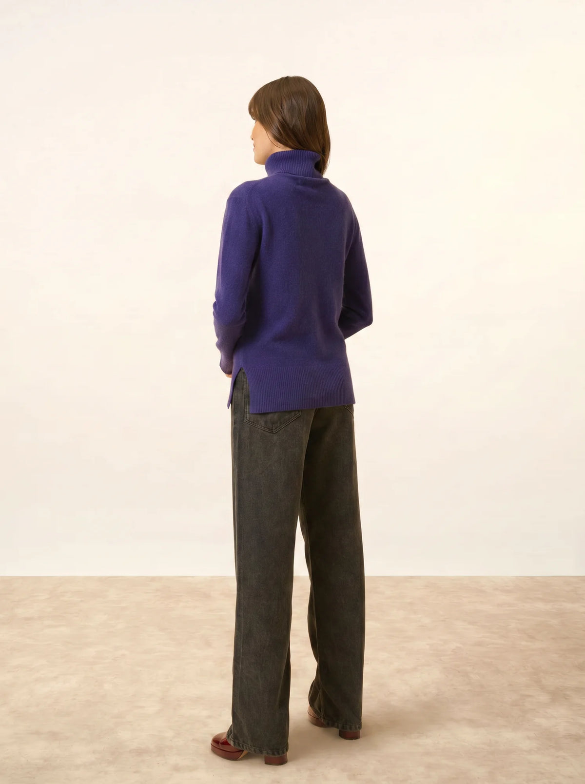 LEXIE Pullover Rollkragen Tiefviolett