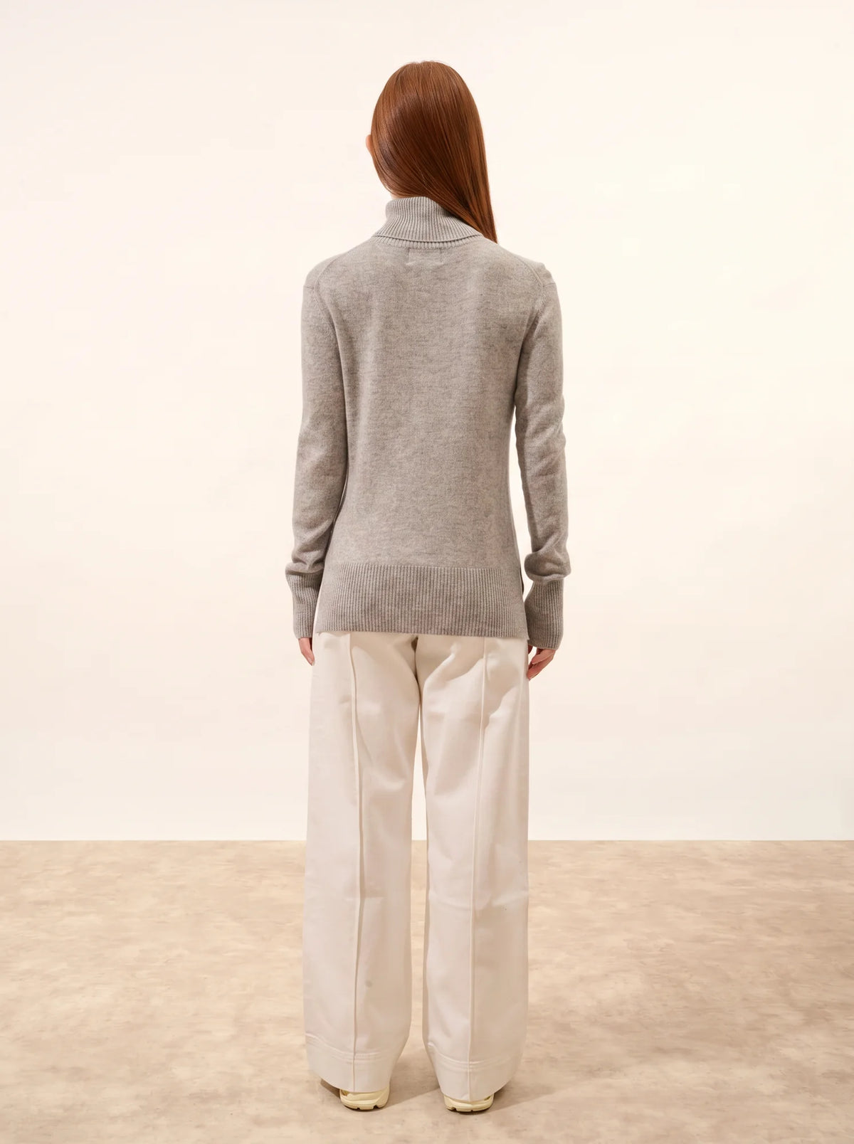 LEXIE Pull Col Roulé Nuage Chiné