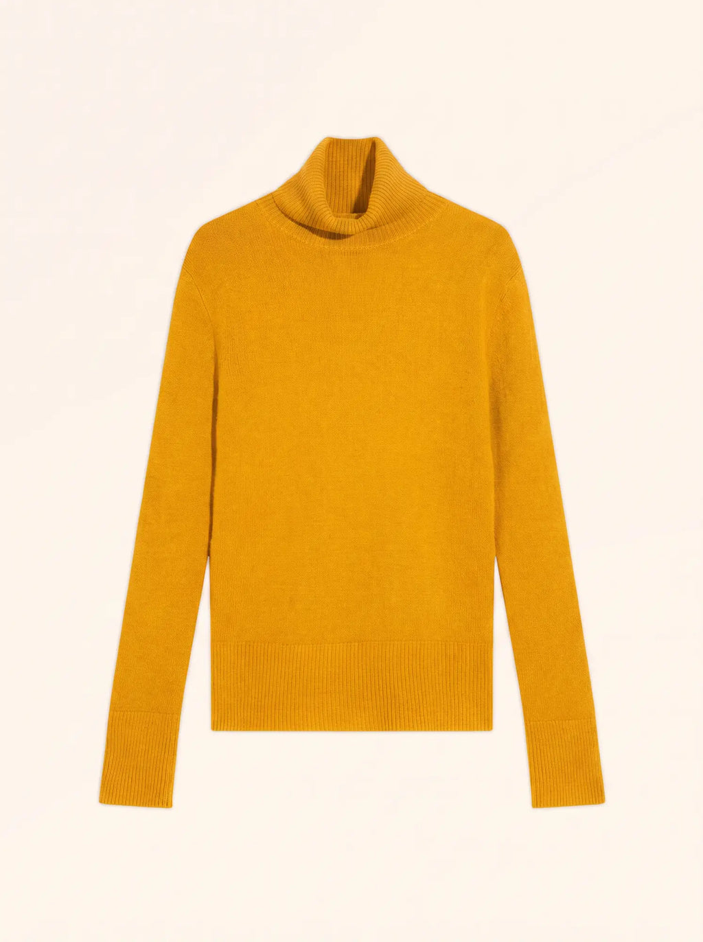 LEXIE Pull Col Roulé Curcuma
