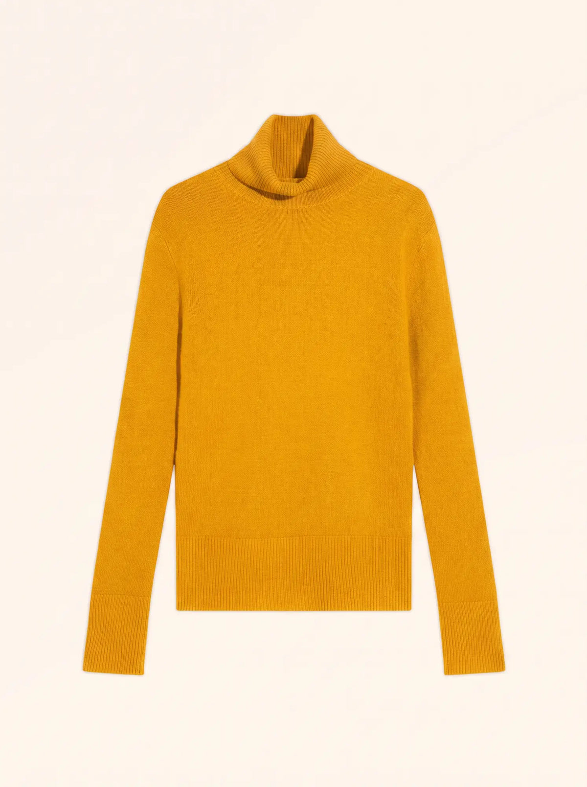 LEXIE Pull Col Roulé Curcuma
