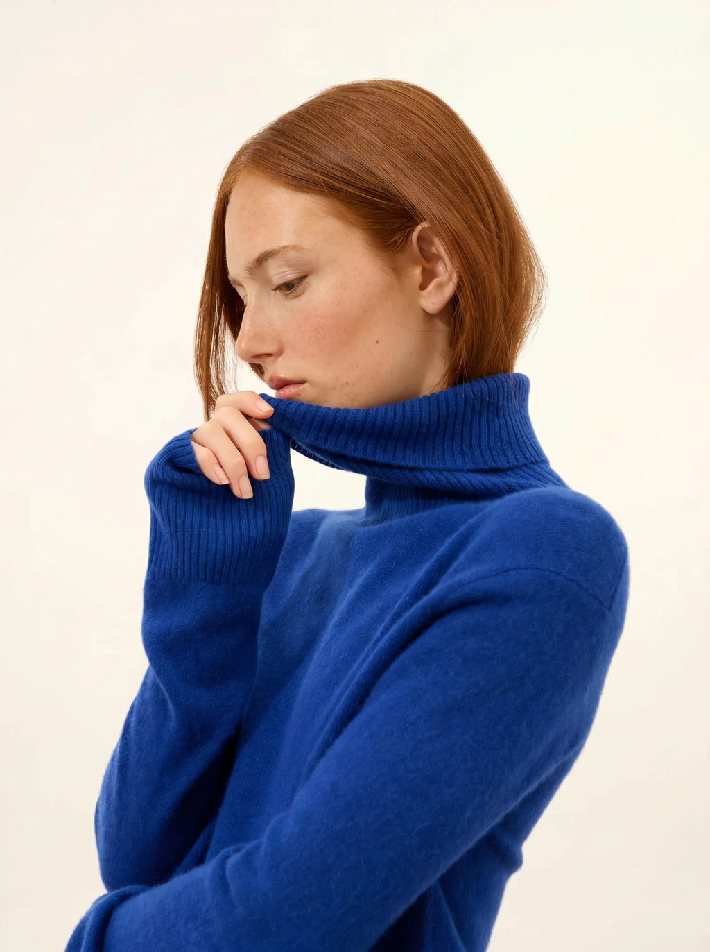 LEXIE Pull Col Roulé Outremer
