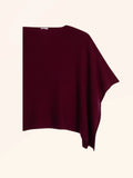 MEREDITH Poncho Bordeaux
