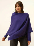 MEREDITH Poncho Tiefviolett