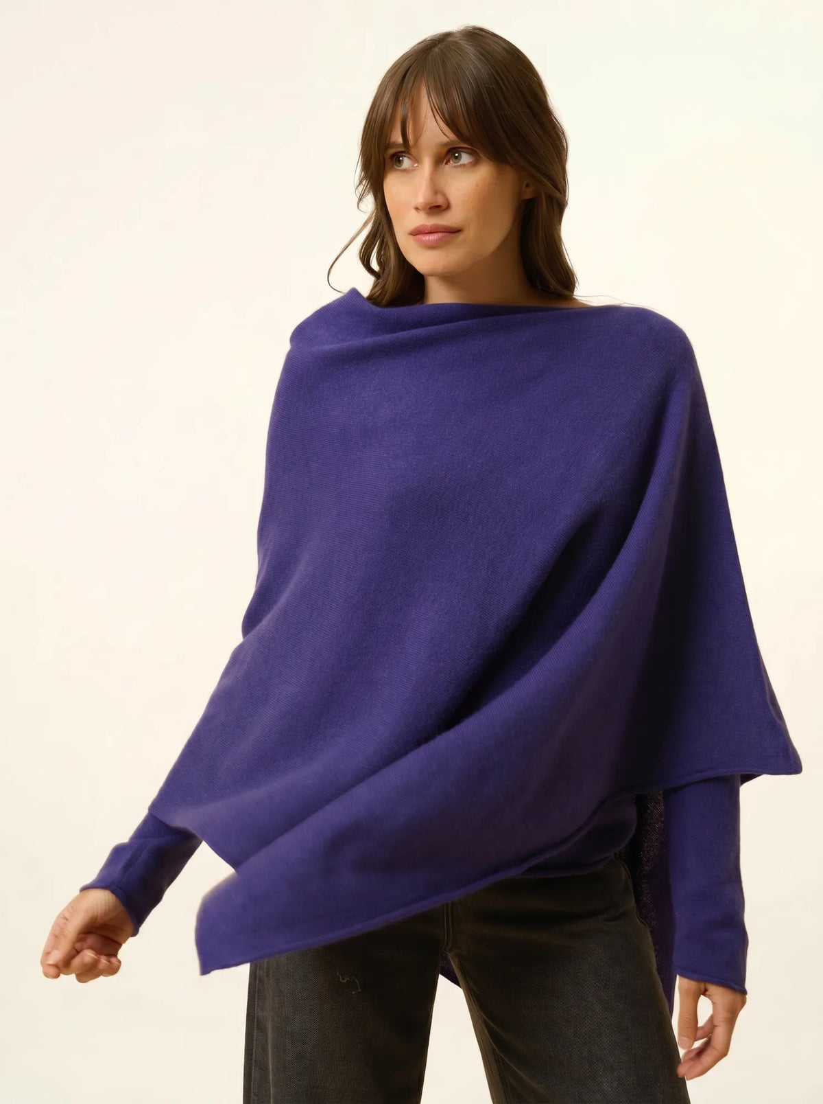 MEREDITH Poncho Violet