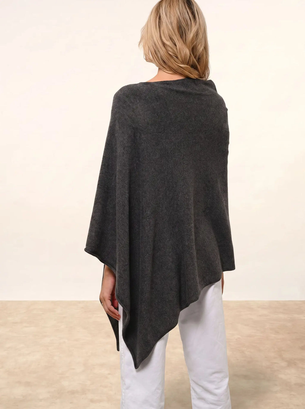 MEREDITH Poncho Heather Charcoal