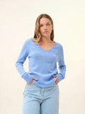 JOAN Pull Col V Ciel