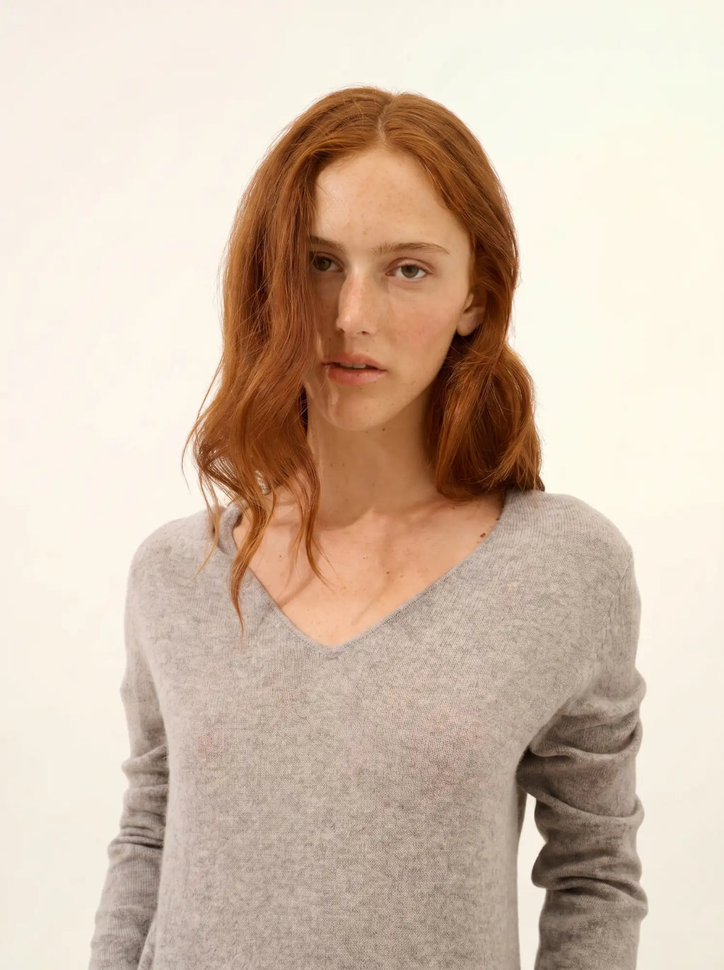 JOAN Pull Col V Nuage Chiné