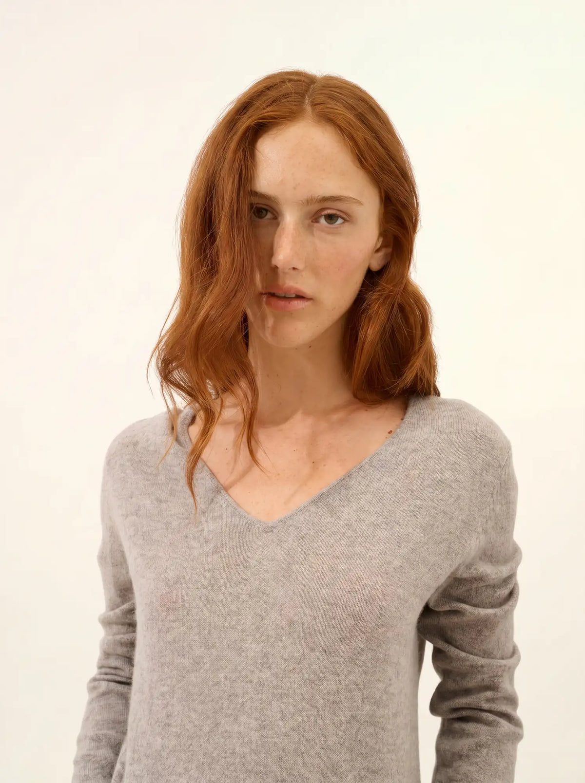 JOAN Pull Col V Nuage Chiné