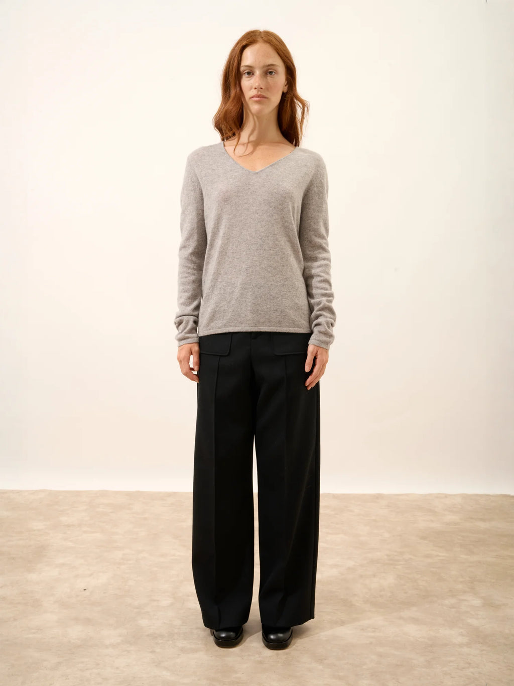 JOAN Pull Col V Nuage Chiné