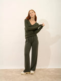 JOAN Pull Col V Kaki