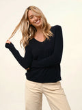 JOAN Pull Col V Bleu Marine