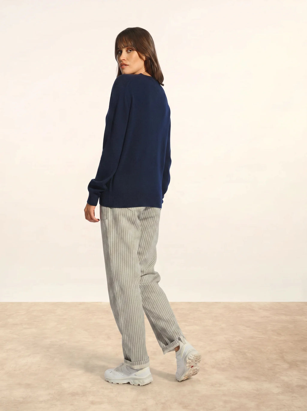NORA Pull Col V Bleu Marine