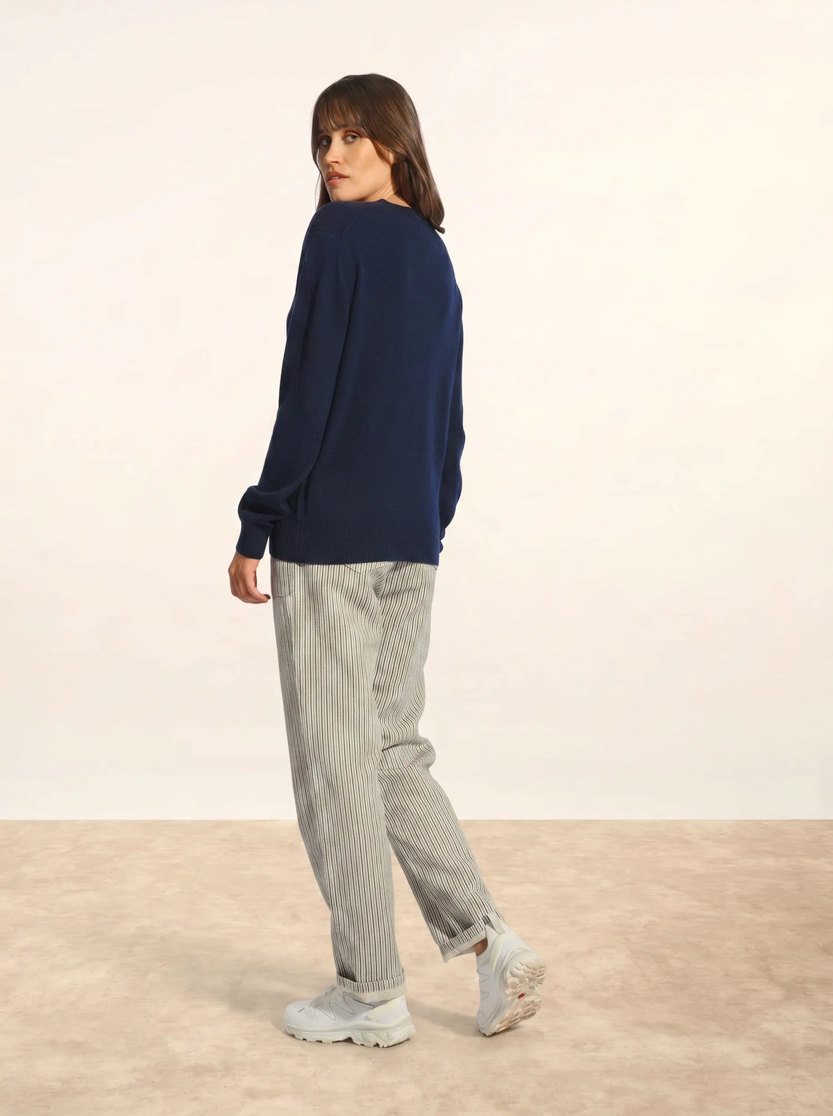 NORA Pull Col V Bleu Marine