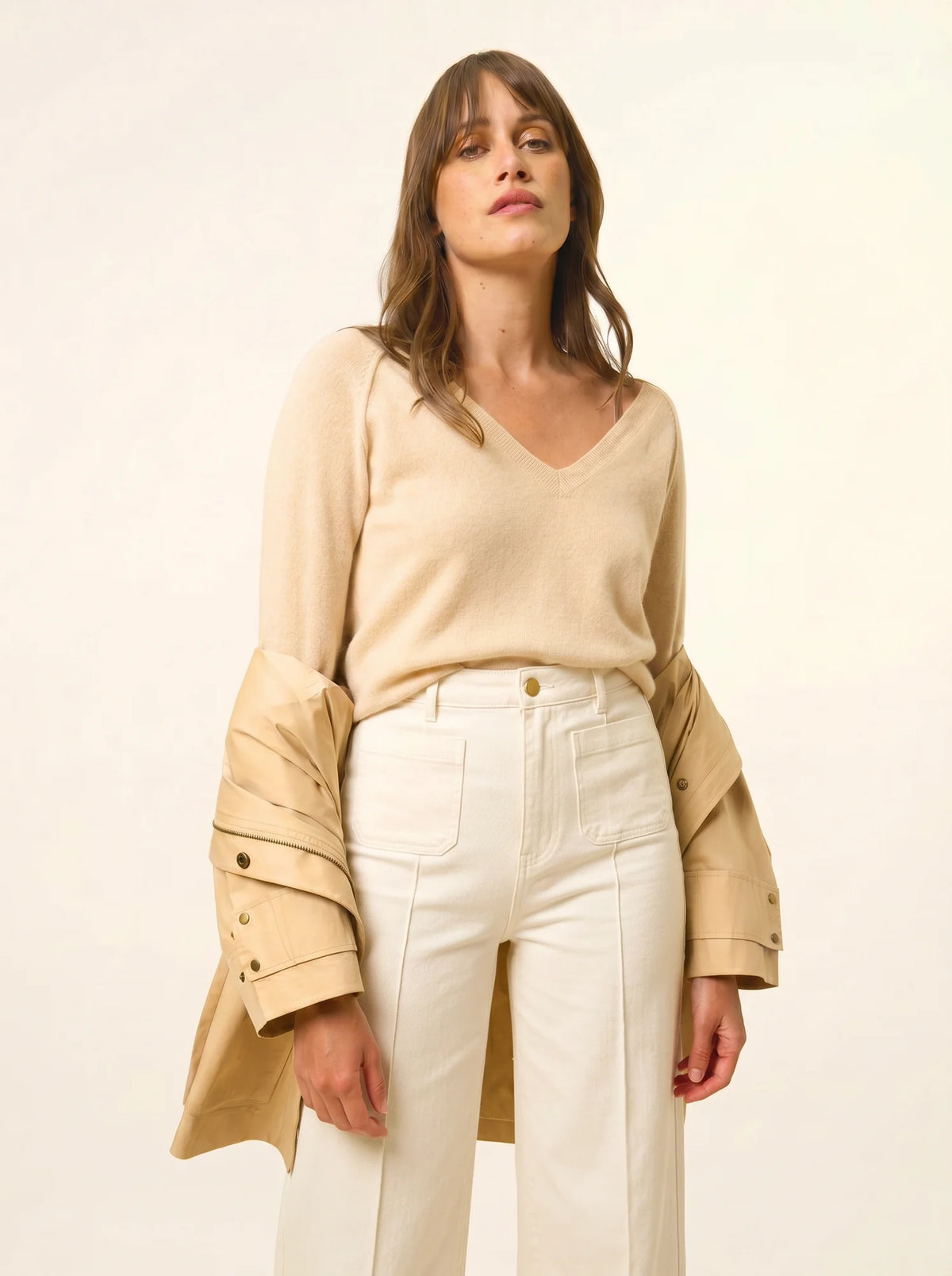 PHOEBE Pull Col V Sable