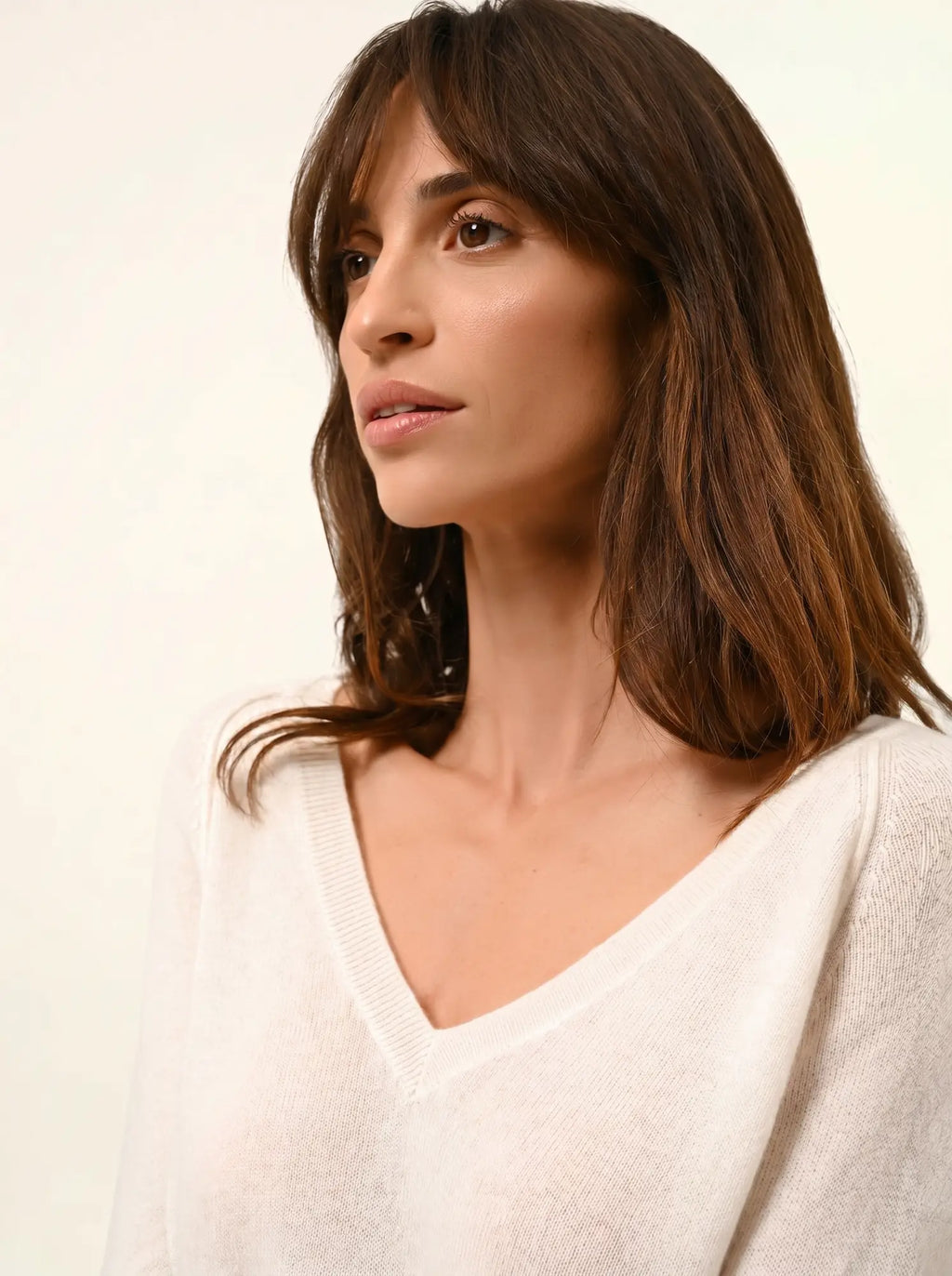 PHOEBE Sweater V-Neck Ivory